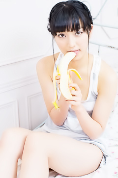 Rika Toudou - shy asian babe with banana