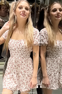 Luna Toying In Public Restroom