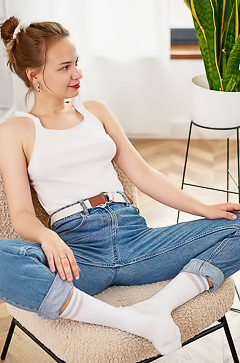 Yenn Cat Fondling Her Perfect Breasts