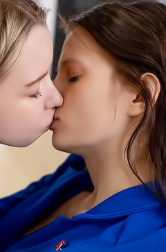 Mirka Flirts With Roni For A Naughty Lesbian Showcase