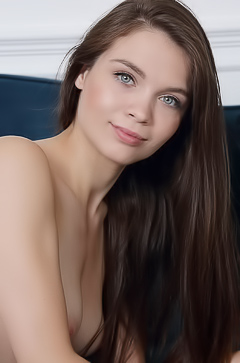 Adriana Fawn Laying Pillows For Support On The Couch